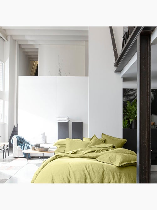 Parure housse de couette 100 % lin signature - Kiabi