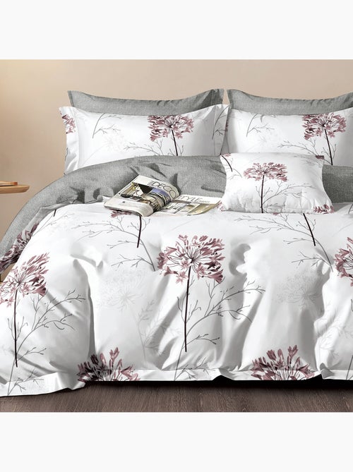 Parure housse de couette 100% Percale de coton imprimée - Ailise - Kiabi