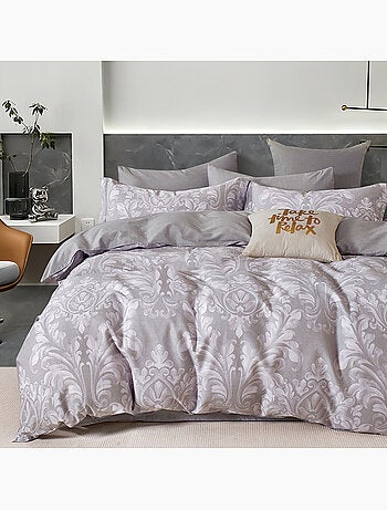 Parure housse de couette 100% Percale de coton imprimée - Barceline