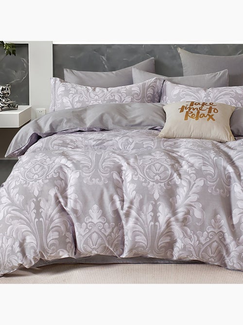 Parure housse de couette 100% Percale de coton imprimée - Barceline - Kiabi