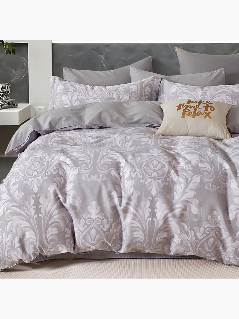 Parure housse de couette 100% Percale de coton imprimée - Barceline Multicolore - Kiabi