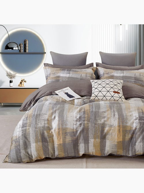 Parure housse de couette 100% Percale de coton imprimée - Brumel - Kiabi