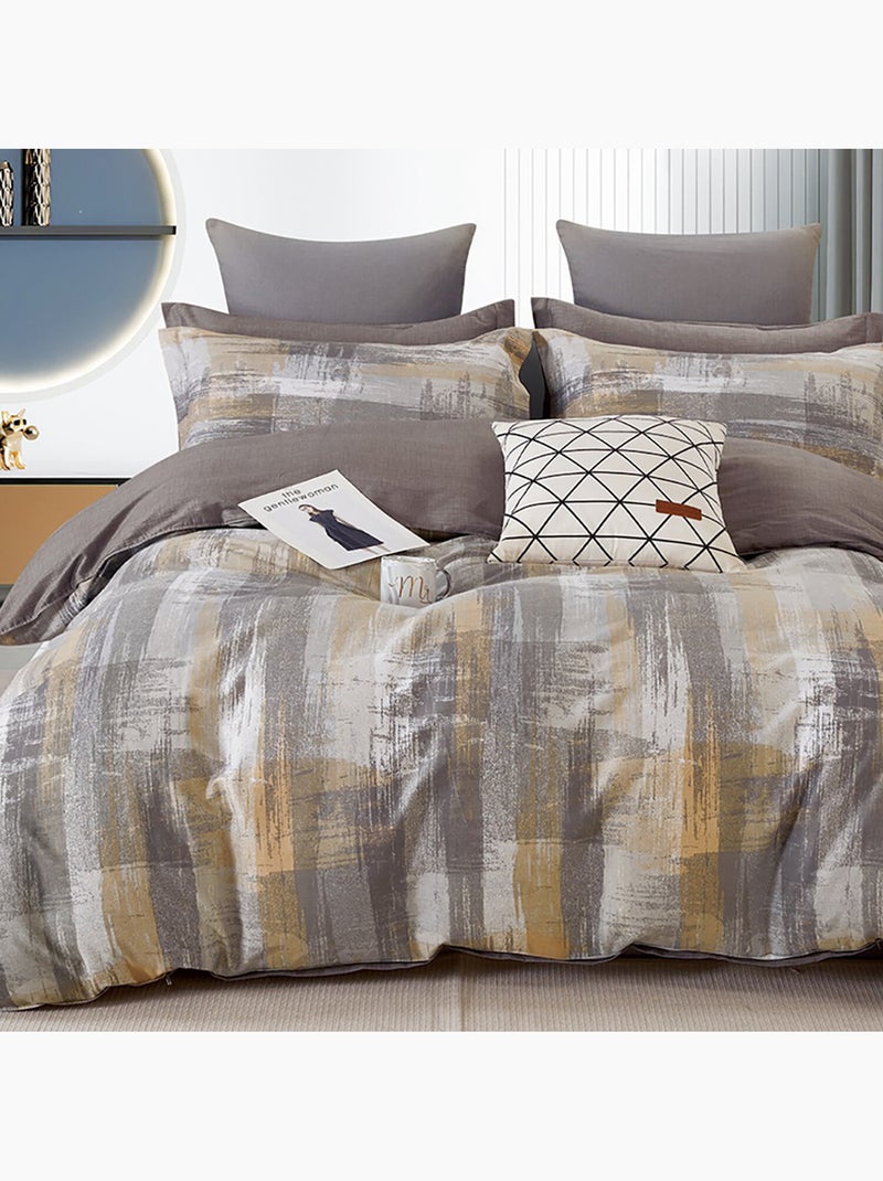 Parure housse de couette 100% Percale de coton imprimée - Brumel Multicolore - Kiabi