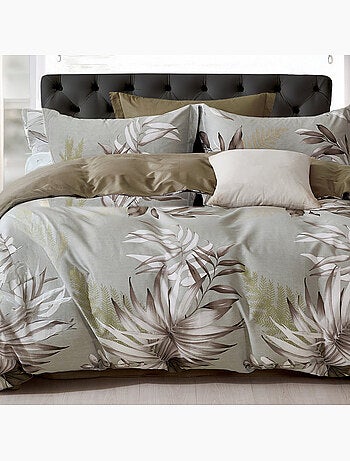 Parure housse de couette 100% Percale de coton imprimée - Edenia