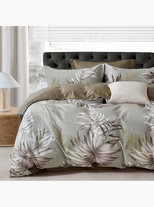 Parure housse de couette 100% Percale de coton imprimée - Edenia - Kiabi