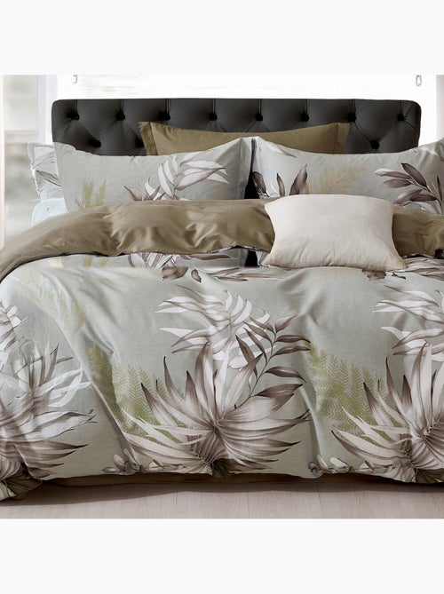Parure housse de couette 100% Percale de coton imprimée - Edenia - Kiabi