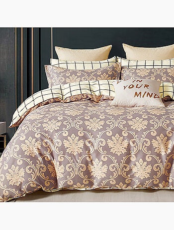 Parure housse de couette 100% Percale de coton imprimée - Orévance