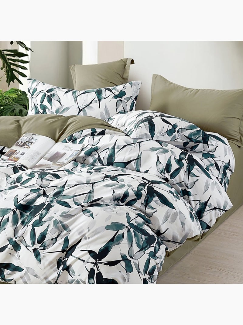 Parure housse de couette 100% Percale de coton imprimée - Ralvine Multicolore - Kiabi