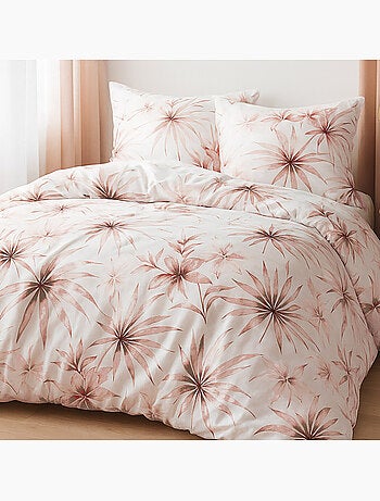 Parure housse de couette 100% Percale de coton imprimée - Rosavela