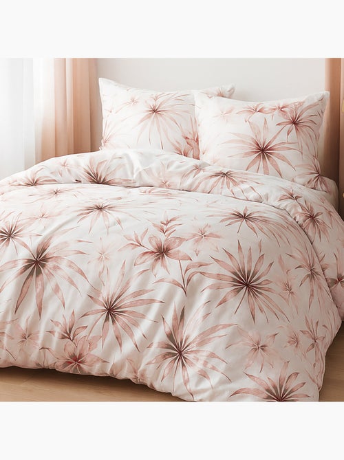 Parure housse de couette 100% Percale de coton imprimée - Rosavela - Kiabi