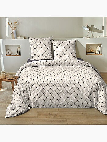 Parure housse de couette 100 % percale de coton mura