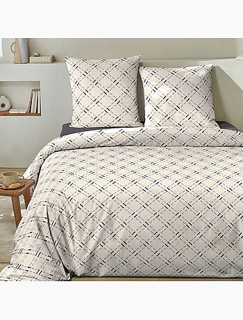 Parure housse de couette 100 % percale de coton mura