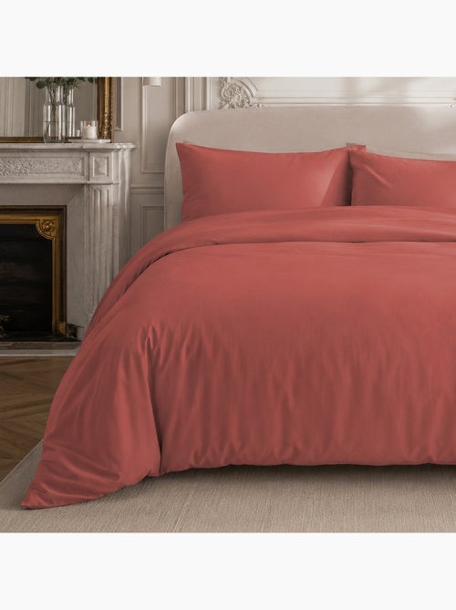 Parure housse de couette 100% percale de coton unie, finesse - Kiabi