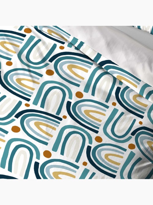 Parure housse de couette 100 % polyester arc en ciel - Kiabi