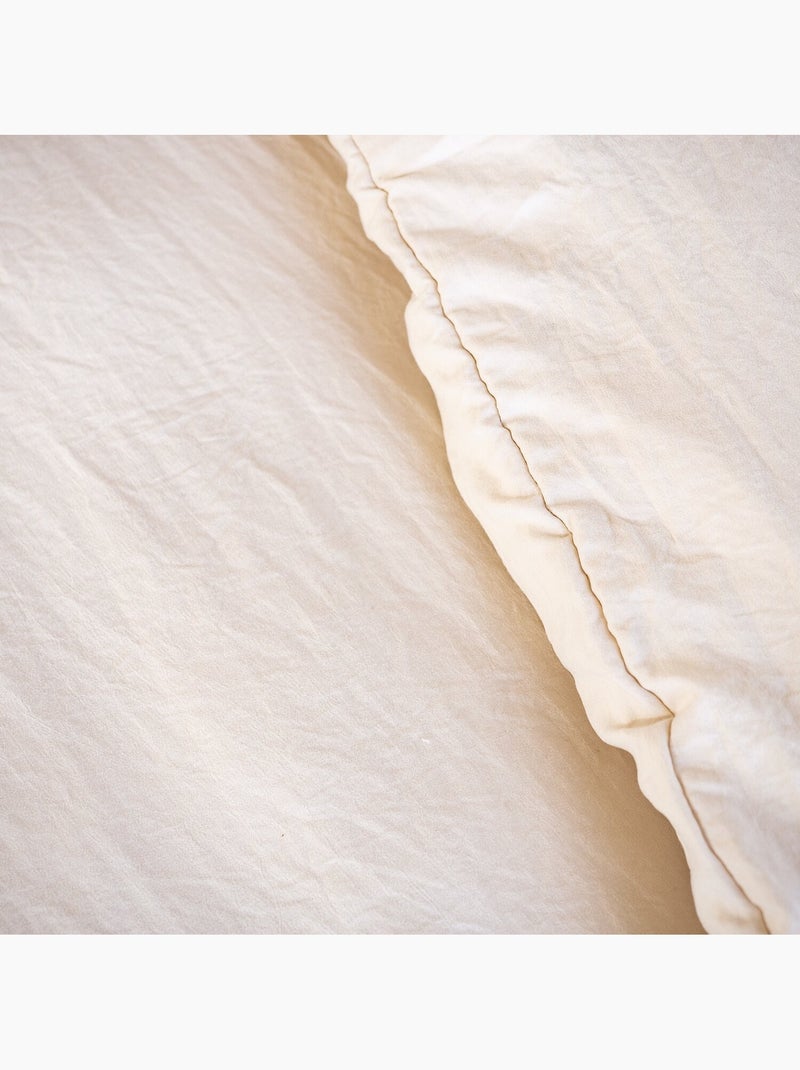 Parure housse de couette 100 % polyester avy Beige sable - Kiabi