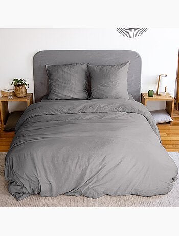 Parure housse de couette polyester vert olive