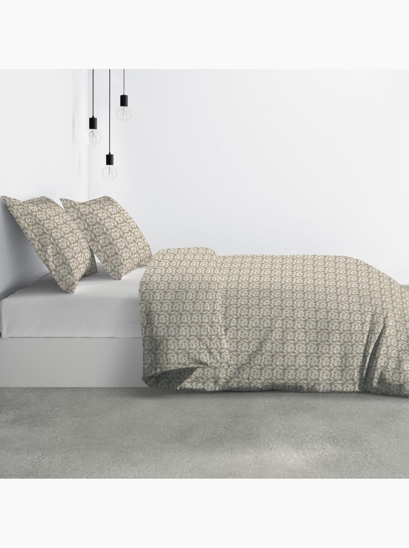 Parure housse de couette 100 % polyester carmel Multicolore - Kiabi