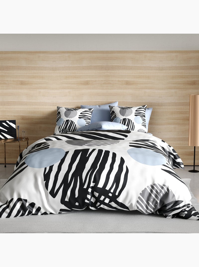 Parure housse de couette 100 % polyester cerlus Noir - Kiabi