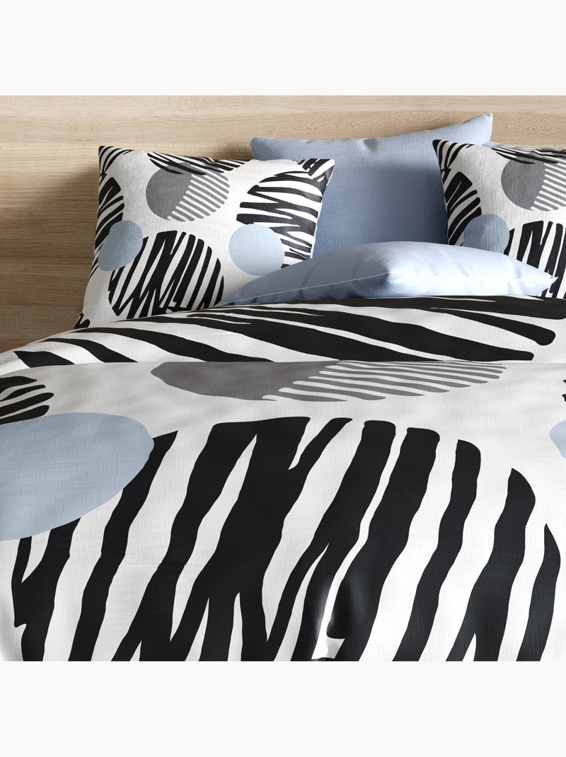 Parure housse de couette 100 % polyester cerlus Noir - Kiabi