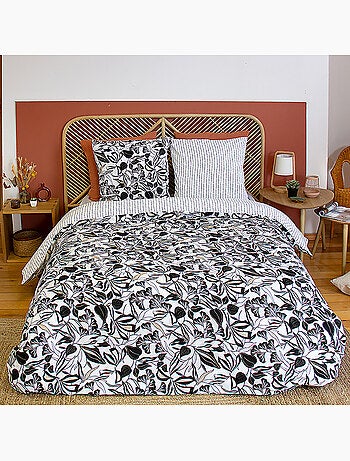 Parure housse de couette 100 % polyester flore