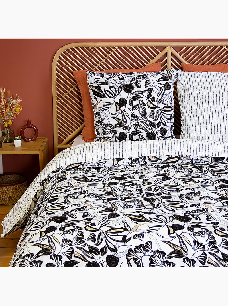 Parure housse de couette 100 % polyester flore Multicolore - Kiabi