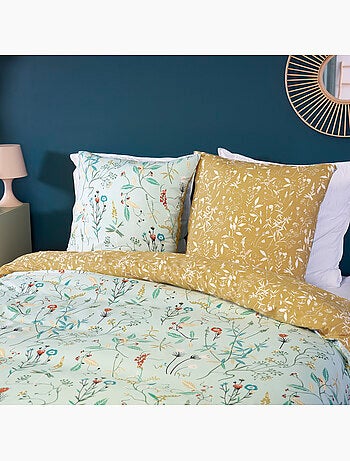 Parure housse de couette 100 % polyester florissane