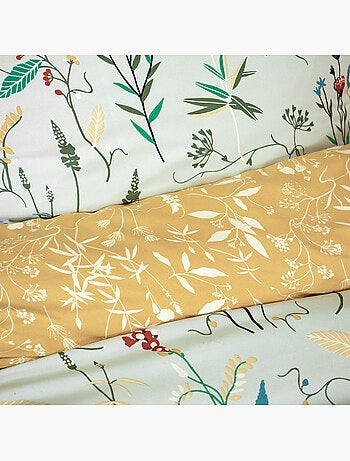 Parure housse de couette 100 % polyester florissane
