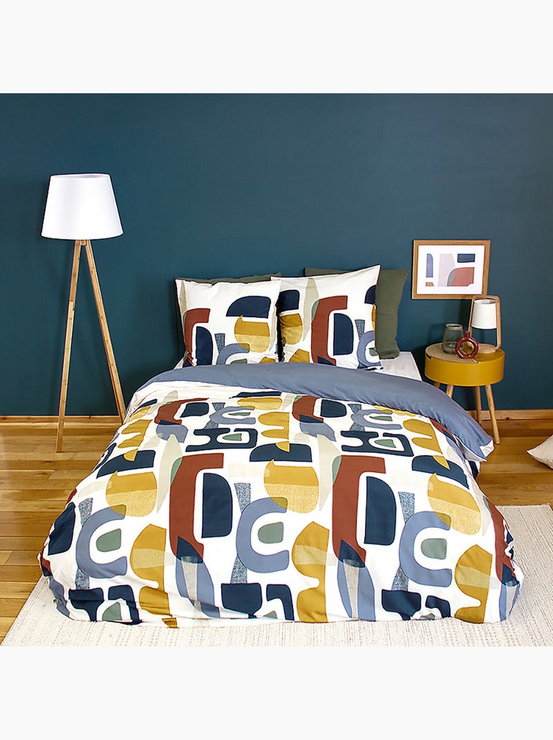 Parure housse de couette 100 % polyester kille Multicolore - Kiabi