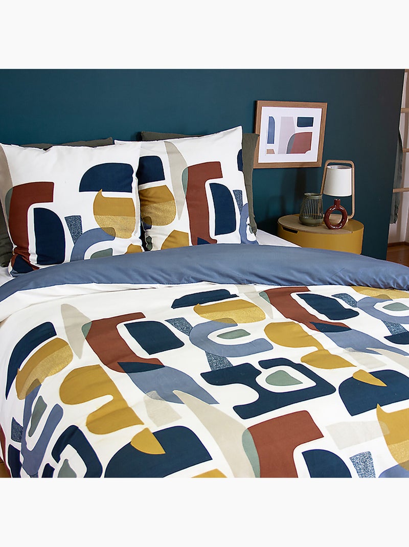 Parure housse de couette 100 % polyester kille Multicolore - Kiabi