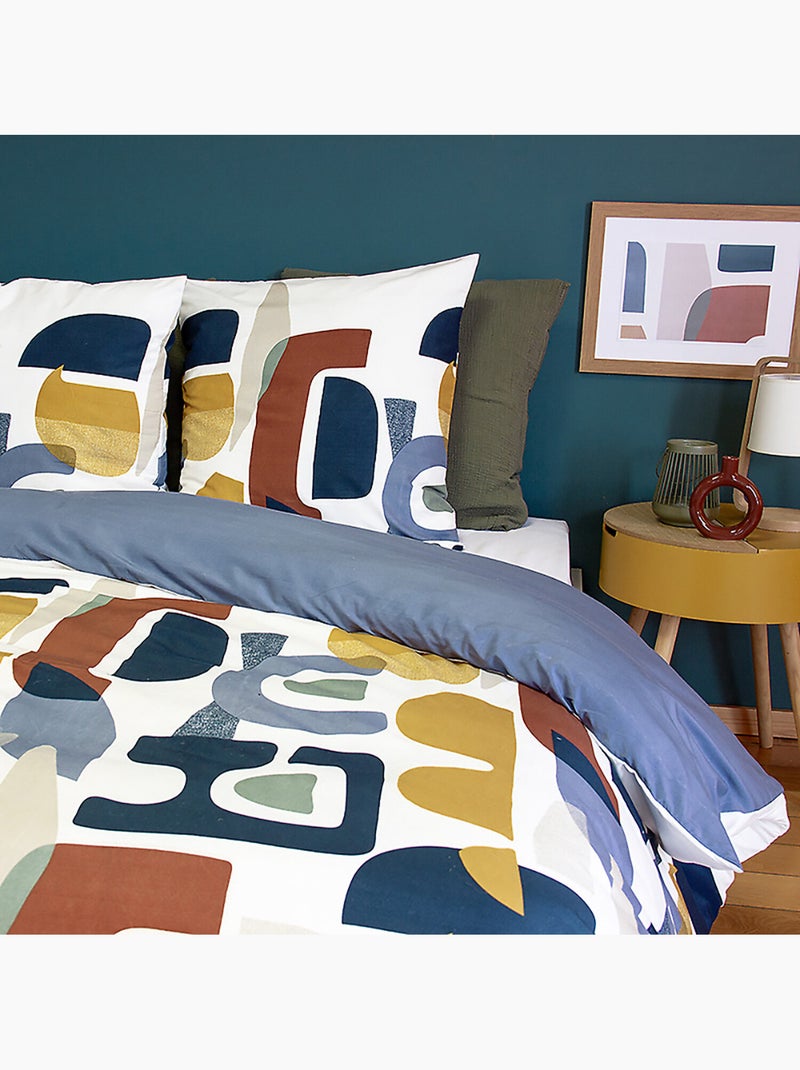 Parure housse de couette 100 % polyester kille Multicolore - Kiabi