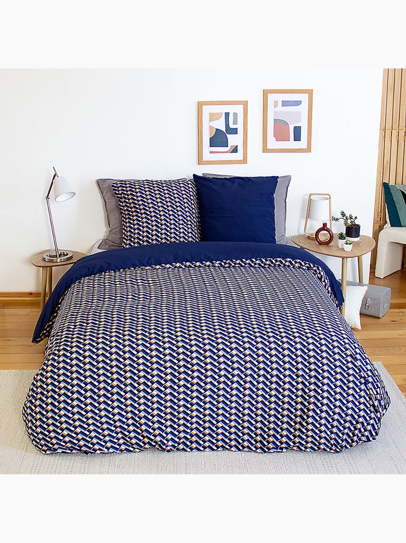 Parure housse de couette 100 % polyester loss Multicolore - Kiabi
