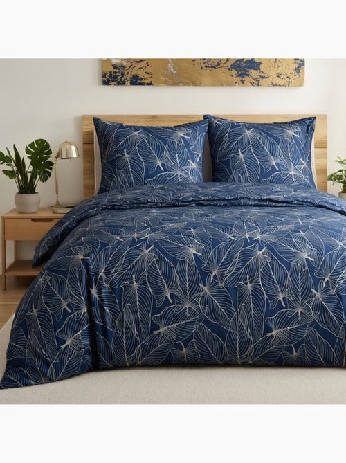 Parure housse de couette 100 % polyester motif feuilles - Paola - Kiabi