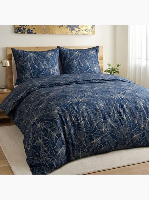 Parure housse de couette 100 % polyester motif feuilles - Paola - Kiabi