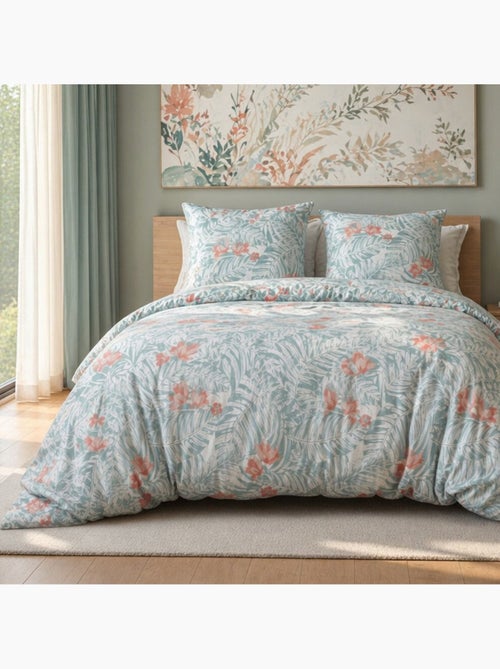 Parure housse de couette 100 % polyester motif floral - Maonav - Kiabi