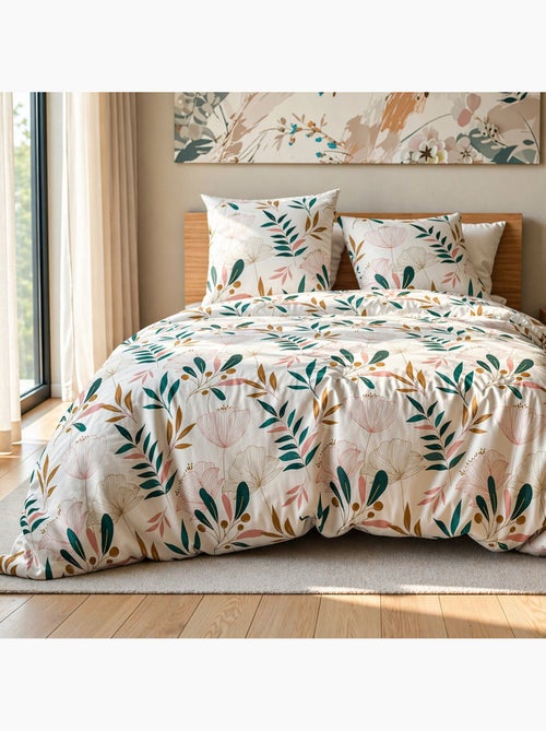 Parure housse de couette 100 % polyester motif floral, Celia - Kiabi