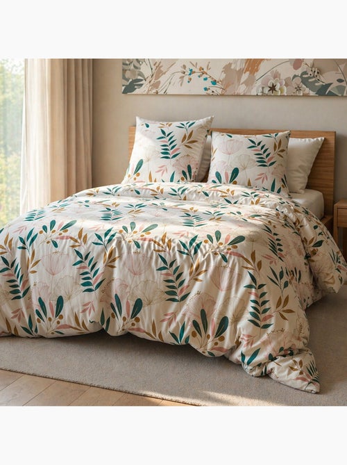 Parure housse de couette 100 % polyester motif floral, Celia - Kiabi