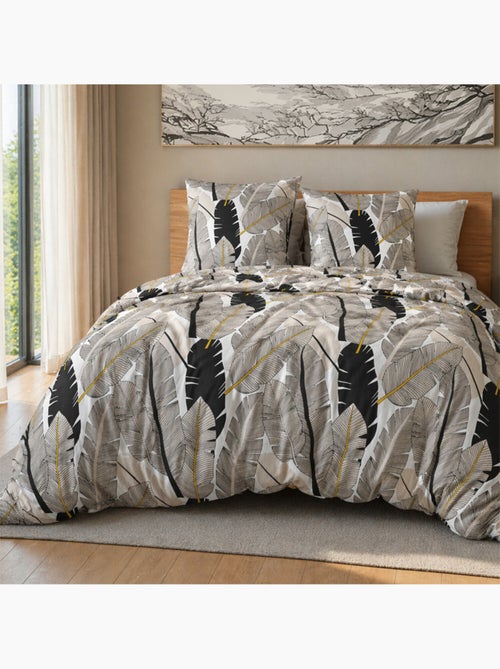 Parure housse de couette 100 % polyester motif plumes - Plumeti - Kiabi Parure housse de couette 100 % polyester motif plumes - Plumeti - Kiabi