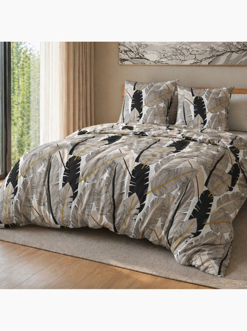 Parure housse de couette 100 % polyester motif plumes - Plumeti - Kiabi Parure housse de couette 100 % polyester motif plumes - Plumeti - Kiabi