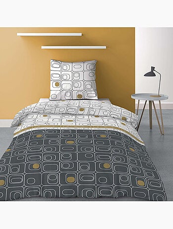 Parure housse de couette 100 % polyester niagagara gold