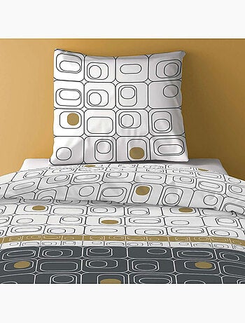 Parure housse de couette 100 % polyester niagagara gold