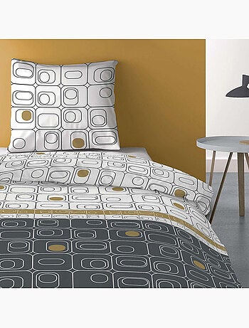 Parure housse de couette 100 % polyester niagagara gold