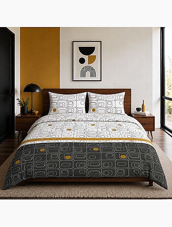 Parure housse de couette 100 % polyester niagara gold