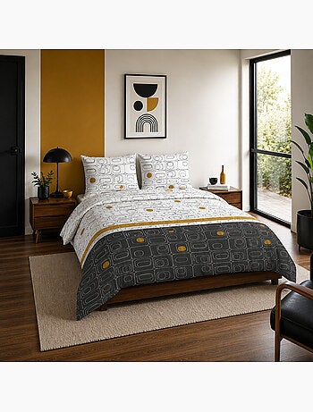 Parure housse de couette 100 % polyester niagara gold