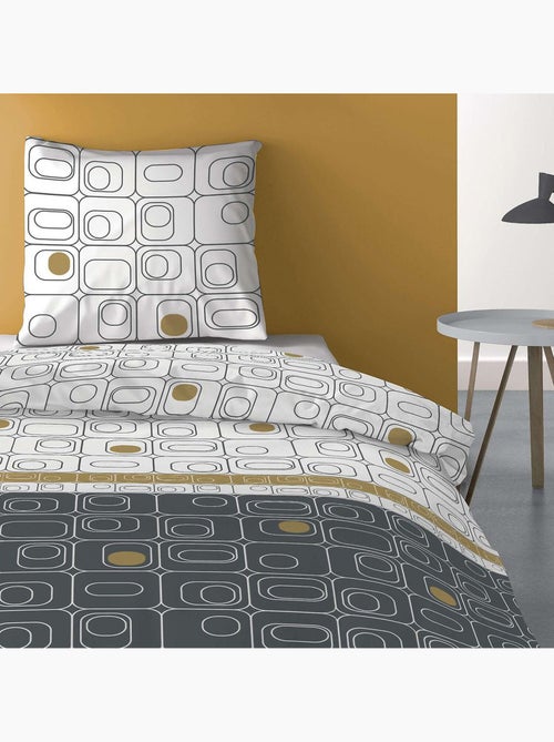 Parure housse de couette 100 % polyester niagara gold - Kiabi Parure housse de couette 100 % polyester niagara gold - Kiabi