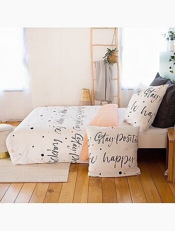 Parure housse de couette 100 % polyester positive