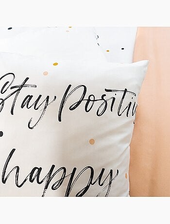 Parure housse de couette 100 % polyester positive