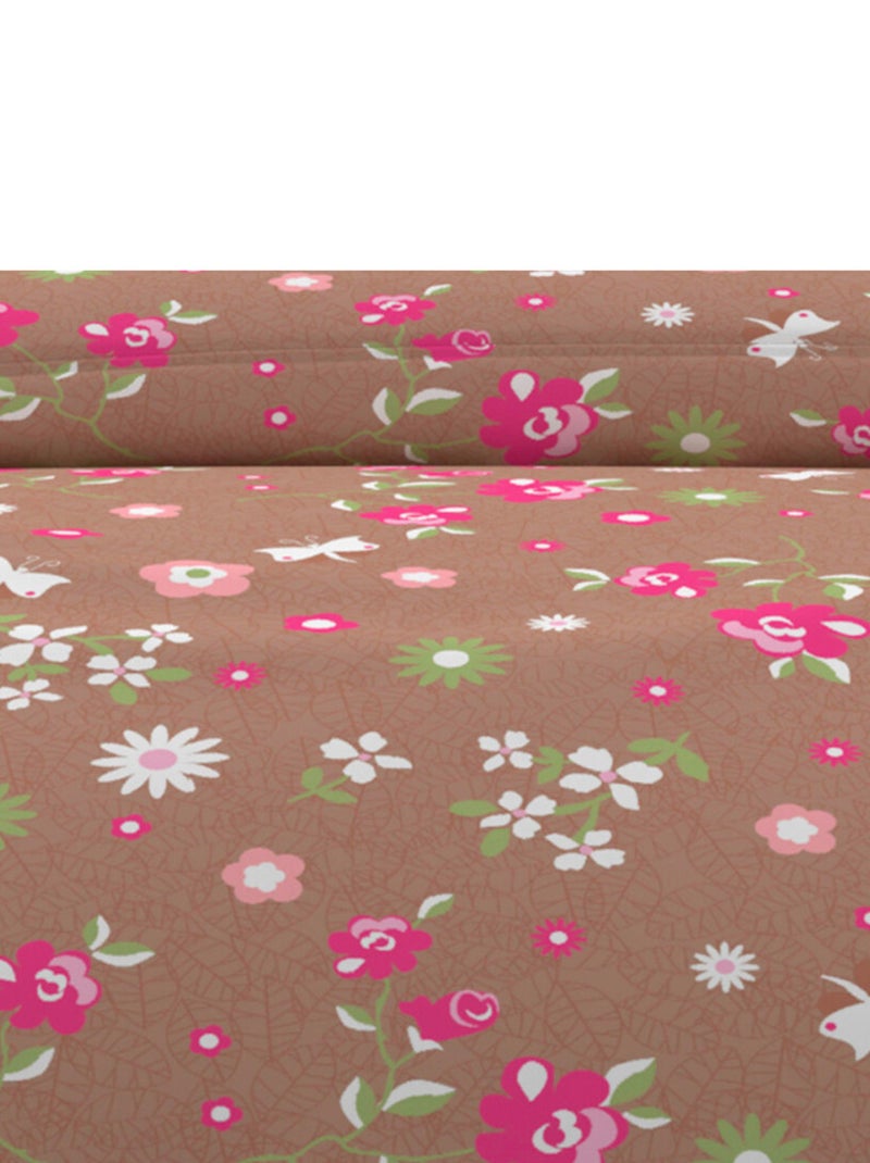 Parure housse de couette 100 % polyester vaxo Beige - Kiabi