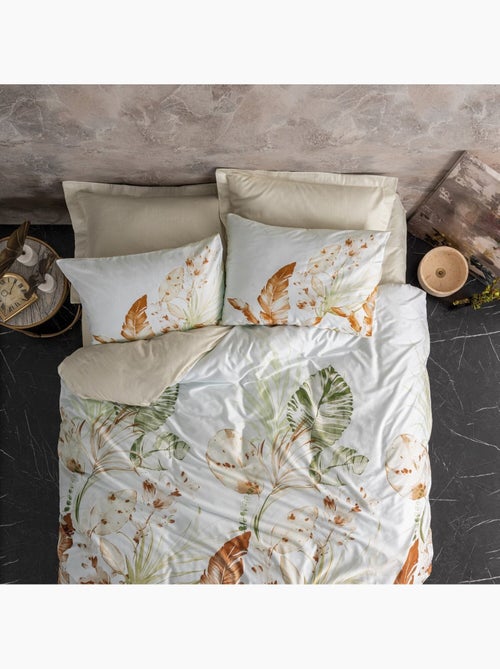 Parure housse de couette 100% satin de coton - Luster - Kiabi Parure housse de couette 100% satin de coton - Luster - Kiabi