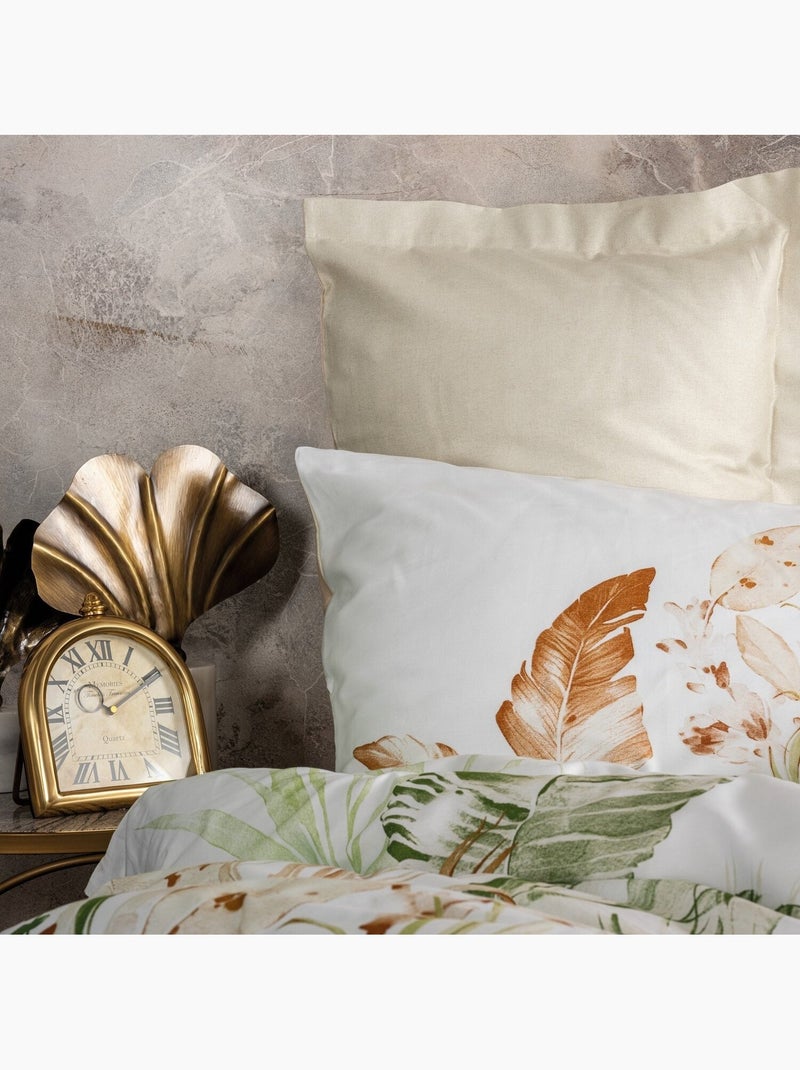 Parure housse de couette 100% satin de coton - Luster Multicolore - Kiabi