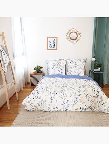 Parure housse de couette 100 % satin de coton fanille